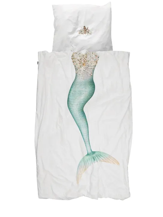 Snurk   Mermaid organic cotton duvet cover set 