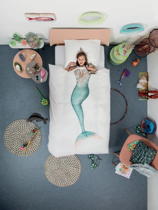 Snurk   Mermaid organic cotton duvet cover set 