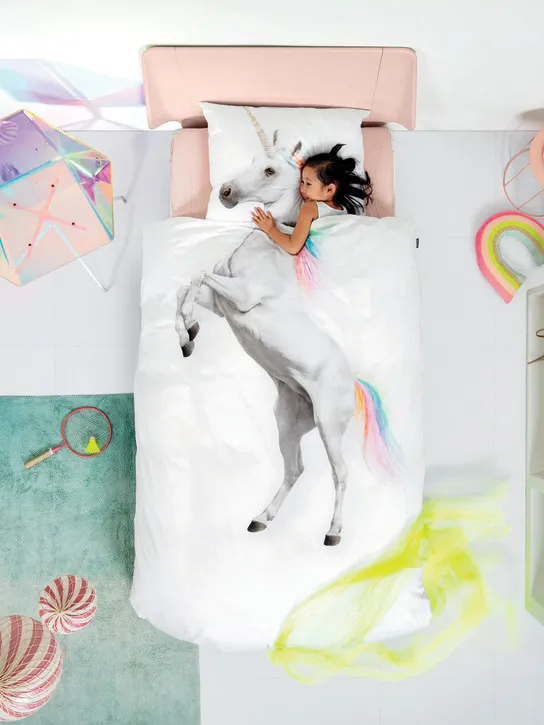 Snurk   Unicorn organic cotton duvet cover set 