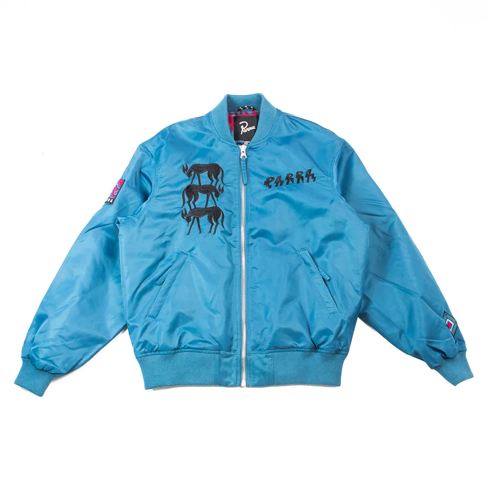 Stacked Pets Varsity Jacket (Teal)