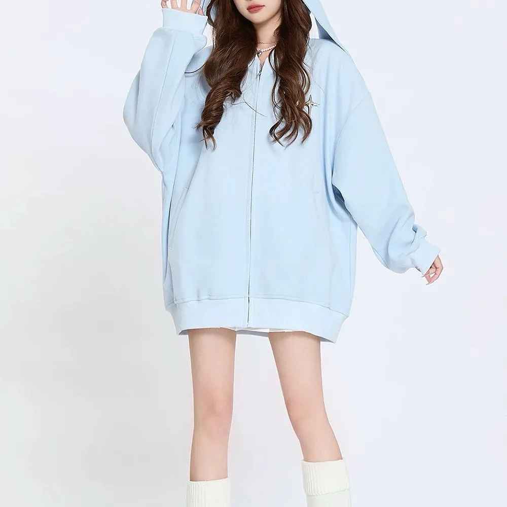 Star Girl Aesthetic Bunny Ears Hoodie