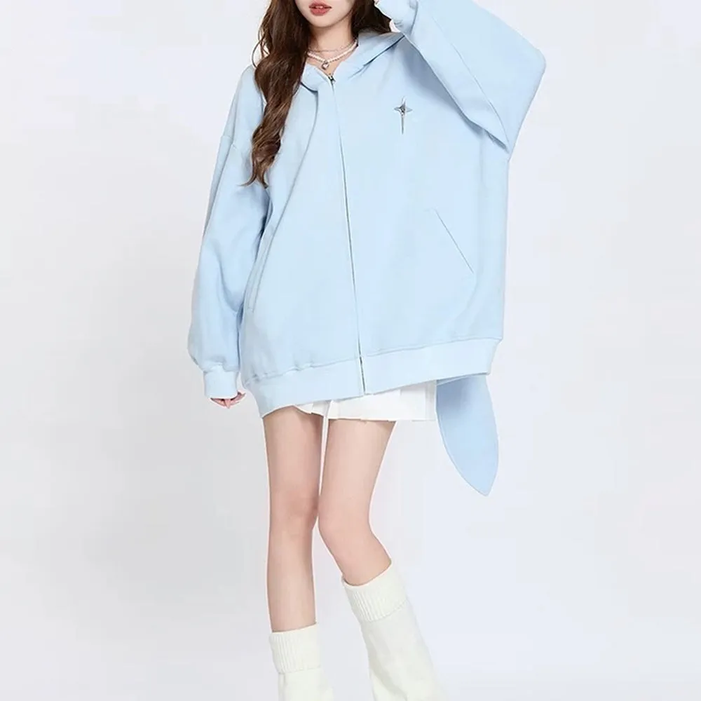 Star Girl Aesthetic Bunny Ears Hoodie