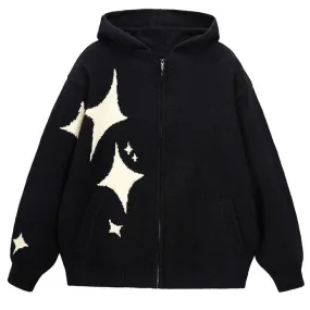 Star Girl Aesthetic Knit Hoodie