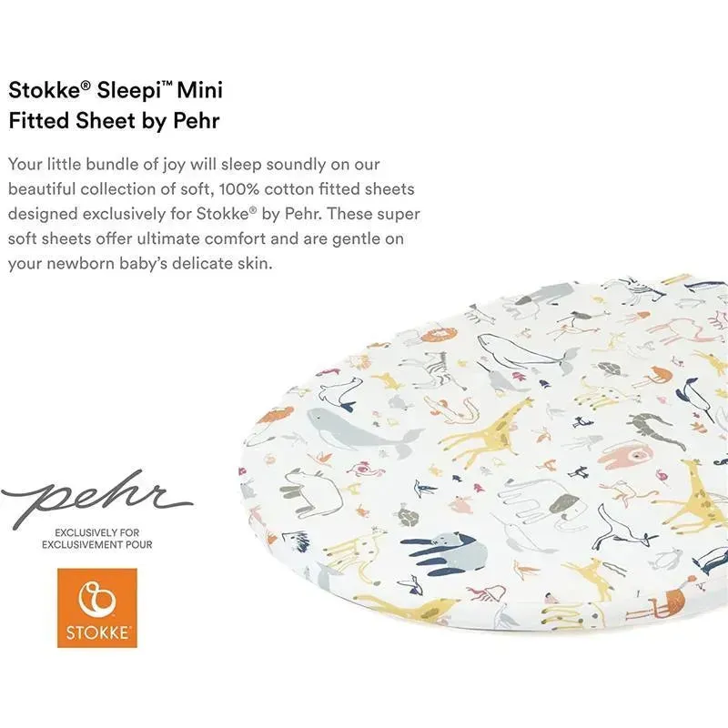 Stokke - Sleepi Mini Fitted Sheet by Pehr, Into The Wild