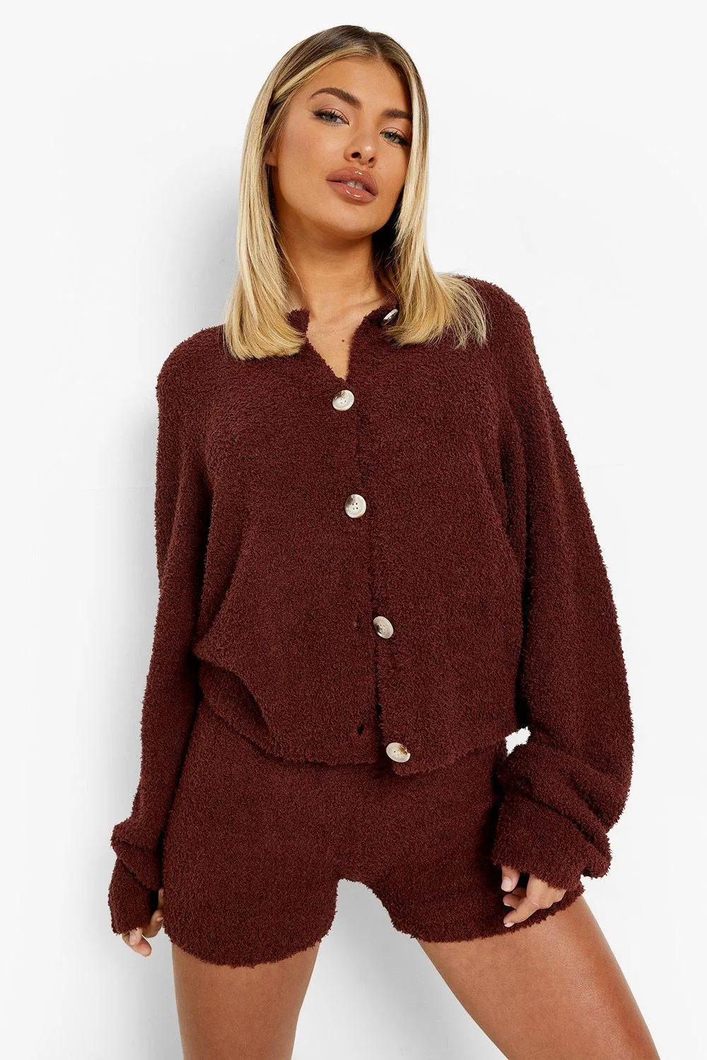 Teddy Knit Cardigan Co-ord