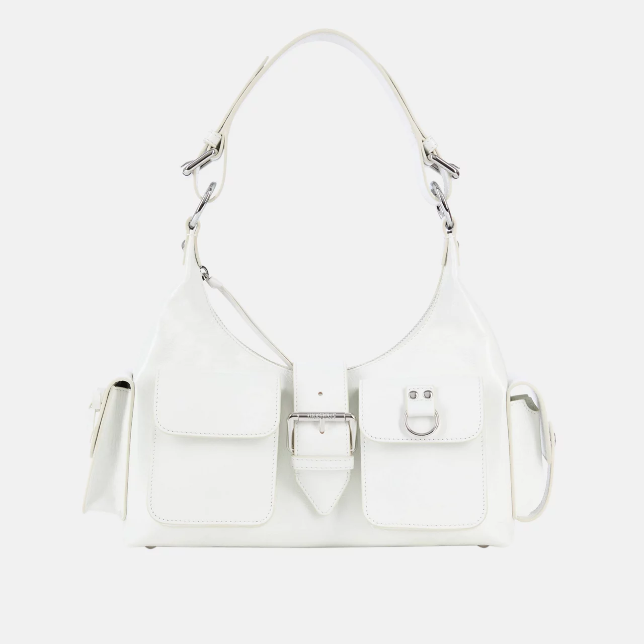 THE KOOPLES Vintage Treatment Leather Shoulder Bag - WHI01