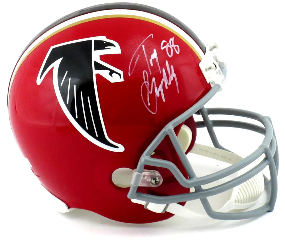 Tony Gonzalez Signed Atlanta Falcons Riddell Throwback Full Size NFL Helmet