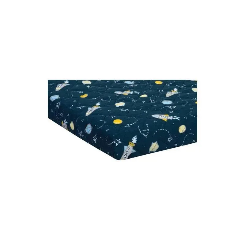 Trend Lab - Fitted Cotton Jersey Playard Sheet, Rockets