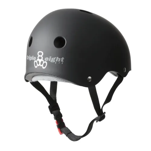 Triple 8 Skateboard Helmet Certified Sweatsaver Black/Rubber Size L/XL