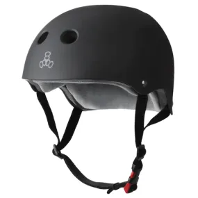 Triple 8 Skateboard Helmet Certified Sweatsaver Black/Rubber Size L/XL