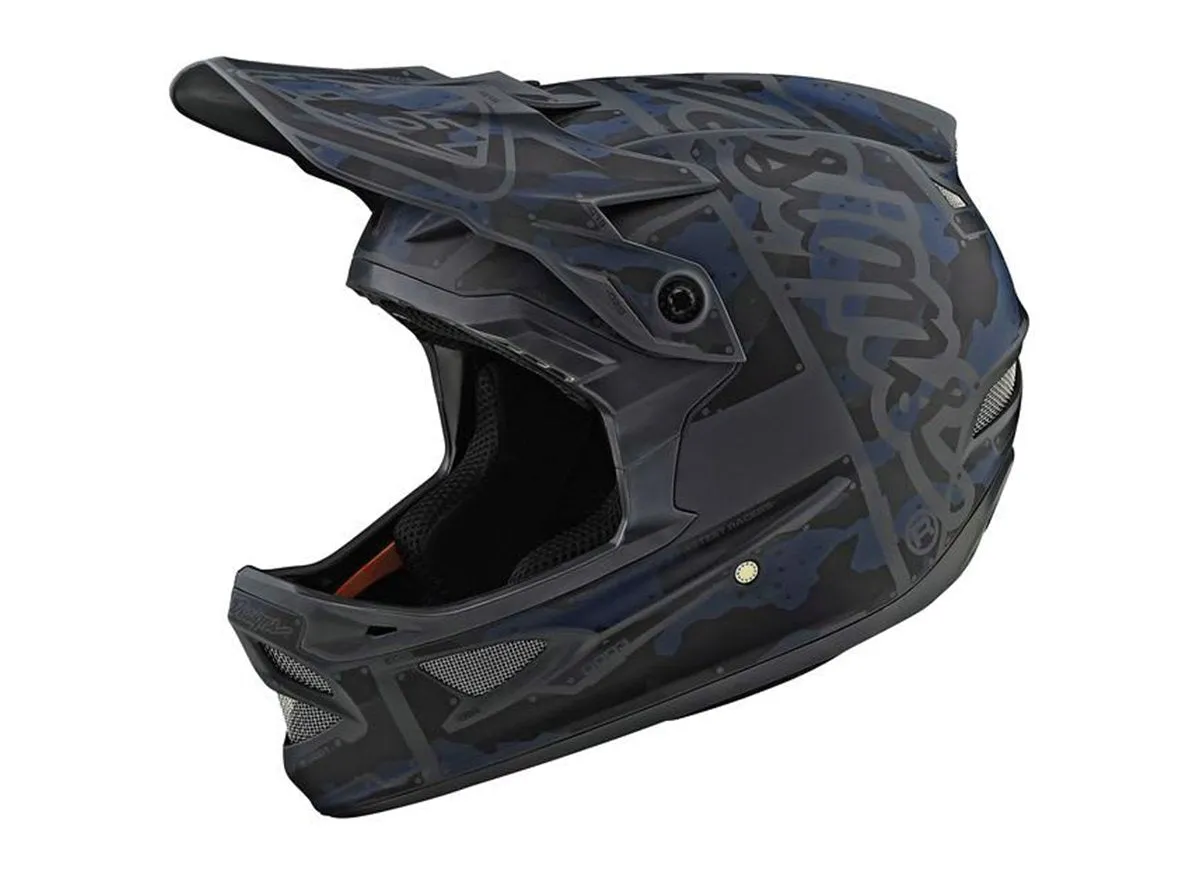 Troy Lee Designs D3 Fiberlite Factory Camo Full Face Helmet - Gray