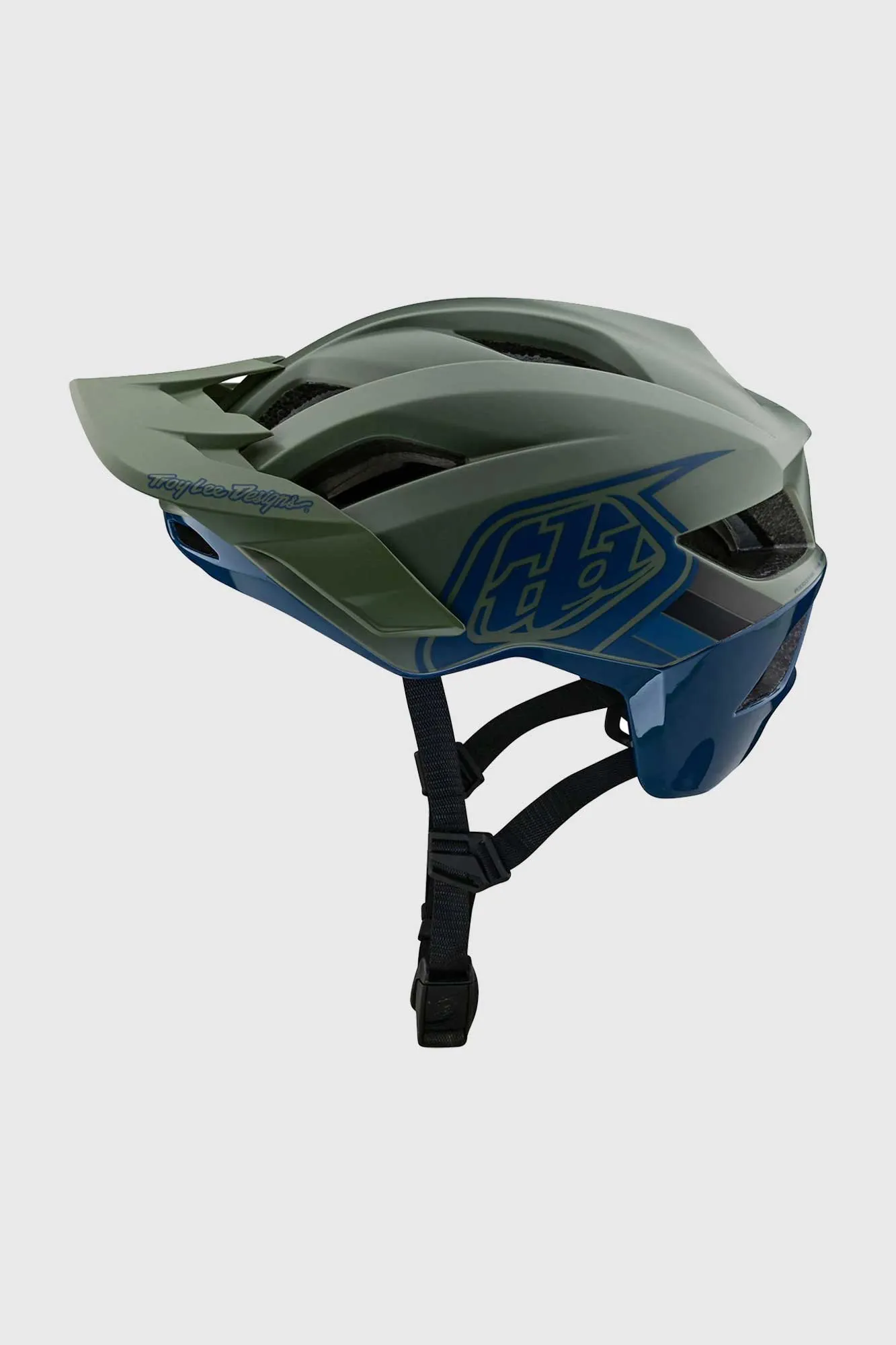 Troy Lee Designs Flowline SE MIPS Helmet - Badge Olive/Indigo