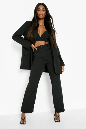 Turn Up Tailored Wide Leg Pants