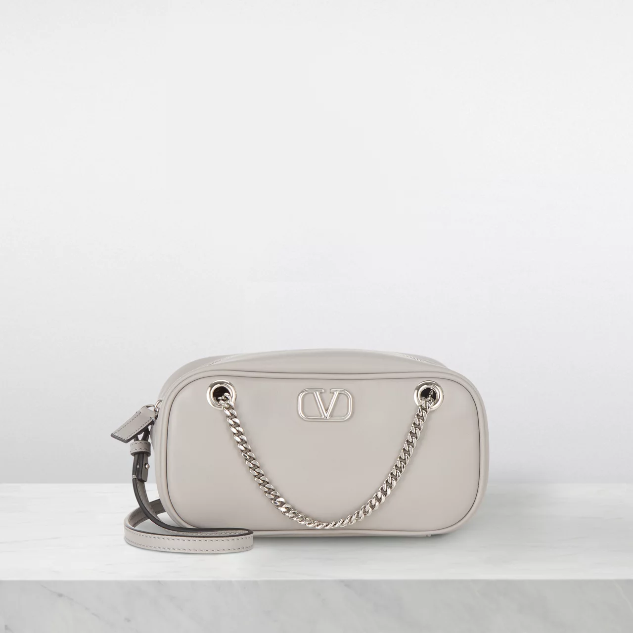 VALENTINO GARAVANI V Logo Signature Mini Shoulder Bag - Dove Grey