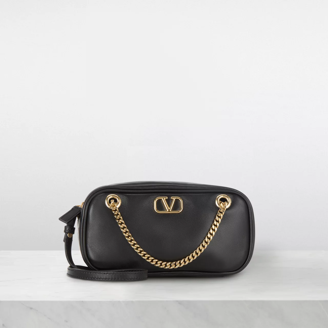 VALENTINO GARAVANI V Logo Signature Mini Shoulder Bag - Nero