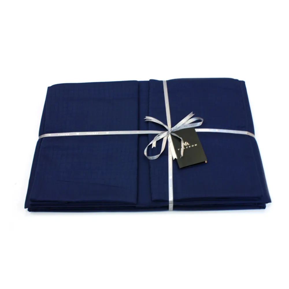 Valeron Crocodile Duvet Cover Set - Navy