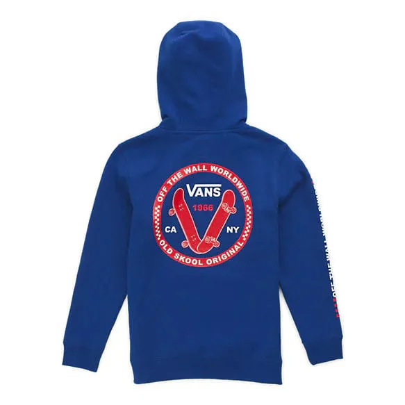 Vans Old Skool V Boys Hoodie - Blue Sodalite