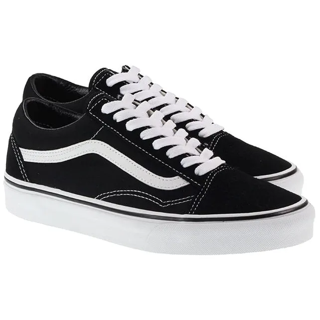 Vans Trainers Mens Old Skool Black White Canvas