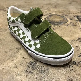 VANS YOUTH OLD SKOOL V (CHECKERBOARD/PESTO)