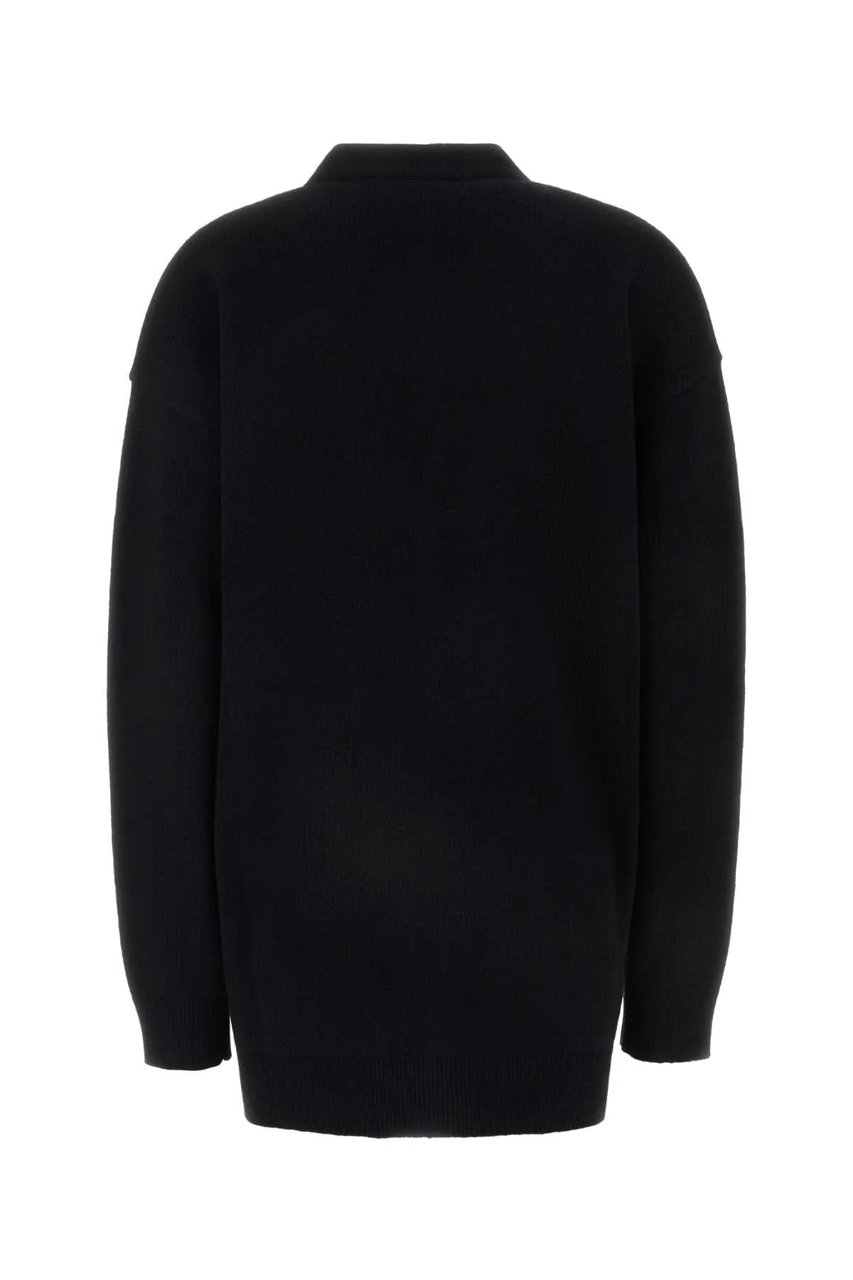 Versace Black Wool Blend Cardigan