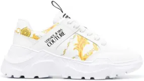 Versace Jeans Couture chain-link print leather low-top sneakers White