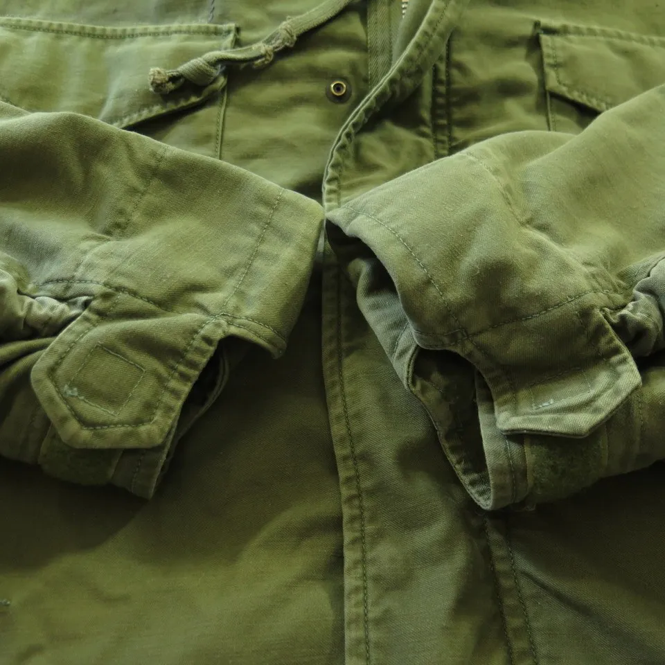 Vintage 60s M-65 Field Jacket M Military OG-107 Vietnam Cotton Sateen