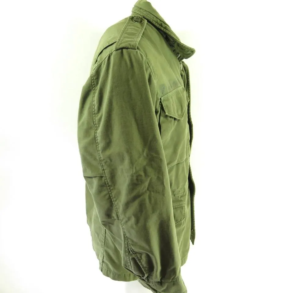 Vintage 60s M-65 Field Jacket M Military OG-107 Vietnam Cotton Sateen