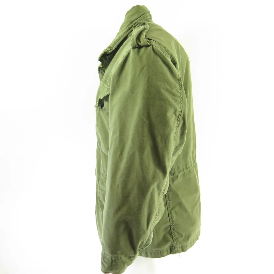 Vintage 60s M-65 Field Jacket M Military OG-107 Vietnam Cotton Sateen