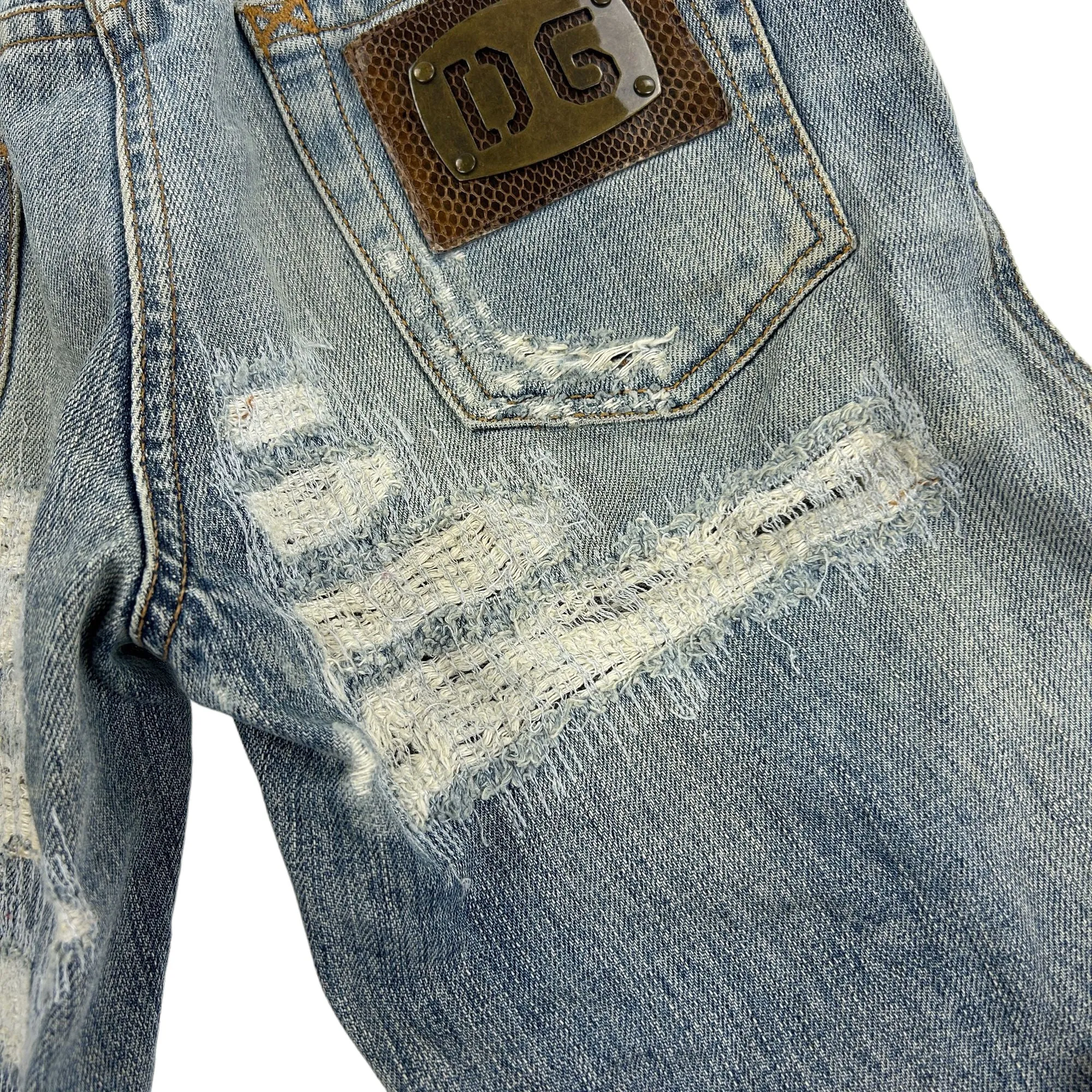 Vintage Dolce & Gabbana Distressed Denim Jeans Size W27 | Second Wave Vintage