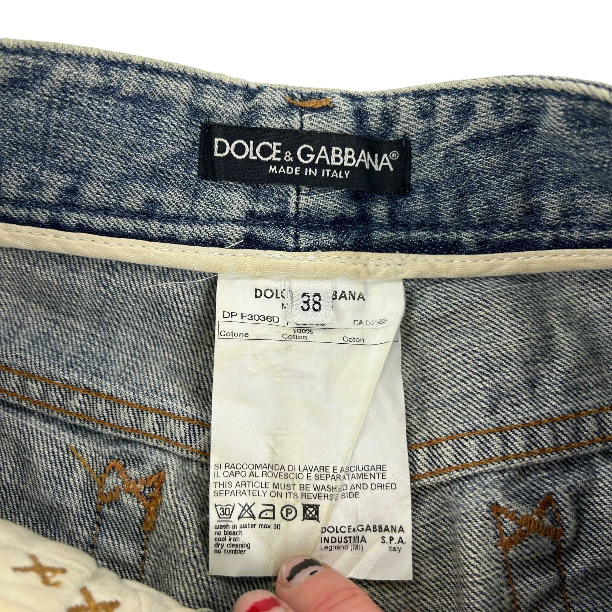 Vintage Dolce & Gabbana Distressed Denim Jeans Size W27 | Second Wave Vintage