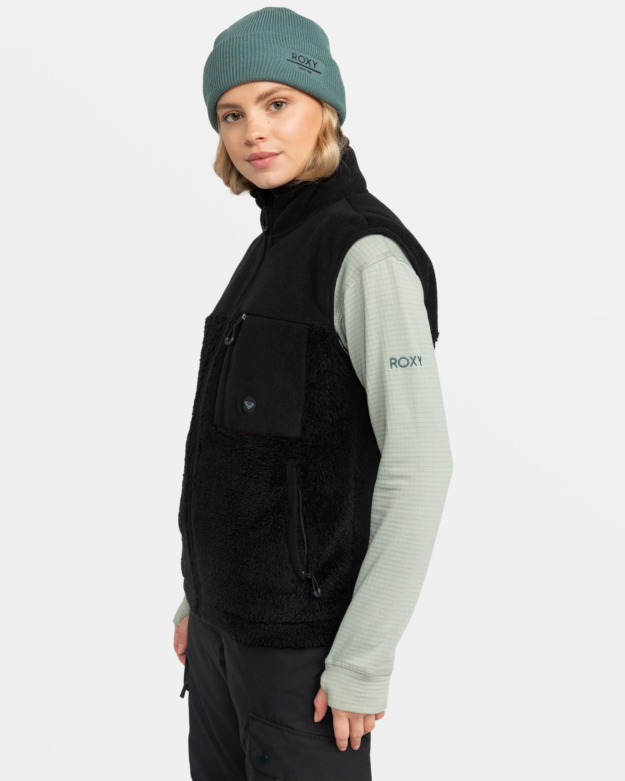 Warmlink Zip-Up Sweatshirt Vest - True Black