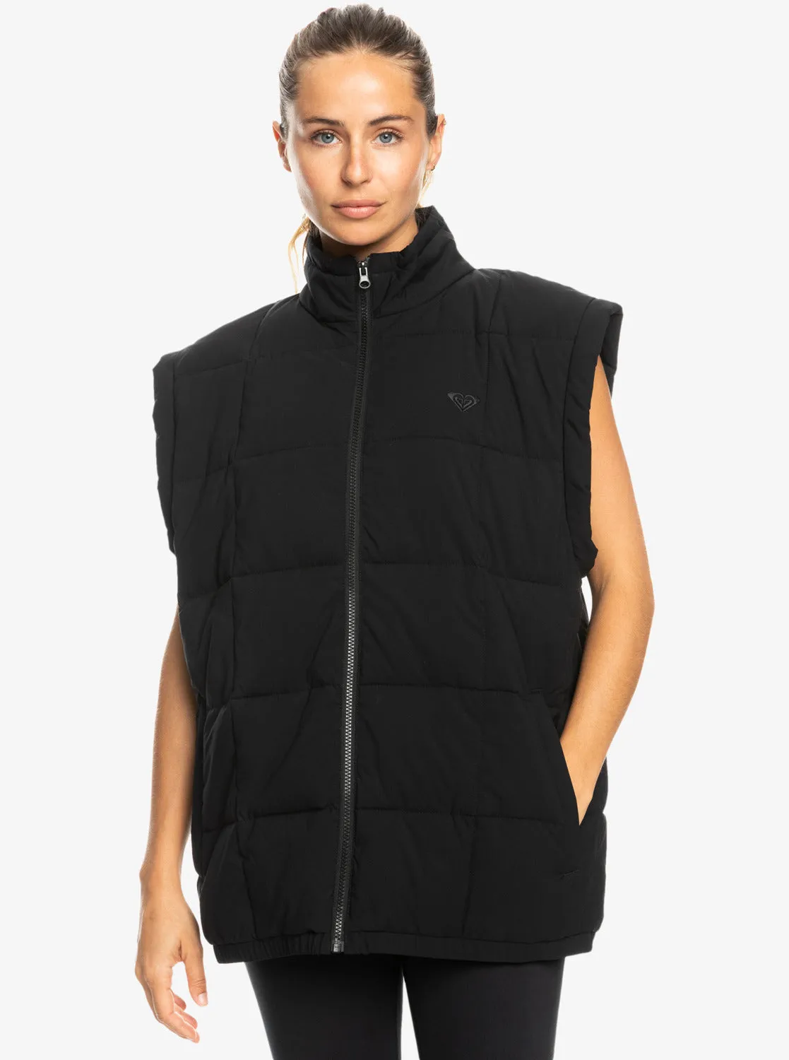 Waves Of Warmth Quilted Vest - Anthracite