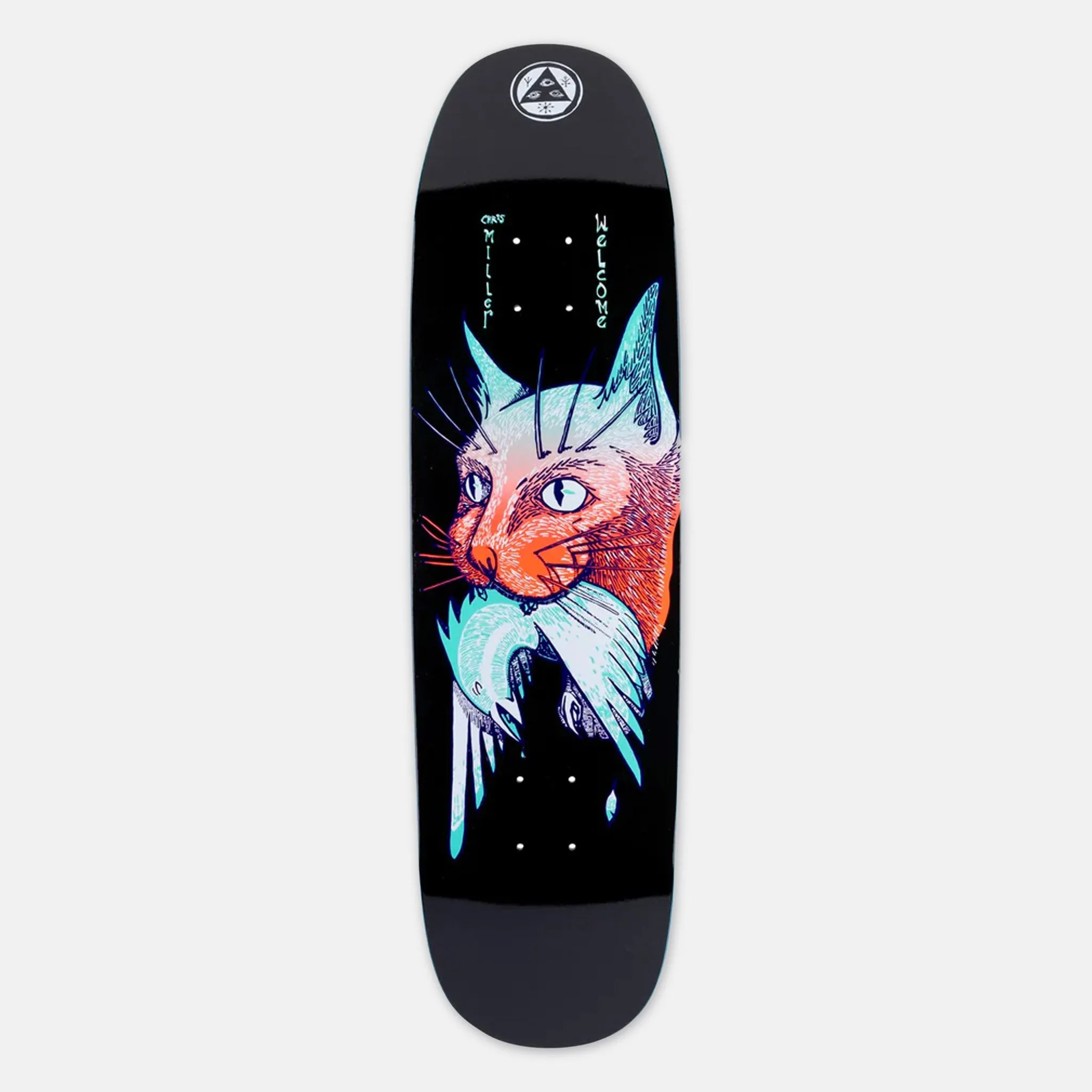 Welcome Skateboards - 8.75 Chris Miller Cat Gets Bird On Catblood 2.0 Skateboard Deck