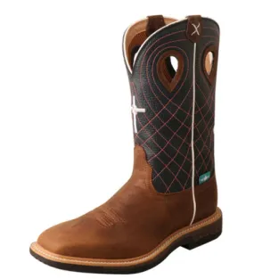 Women's Twisted X AT H2O Western Work Boot - Brown & Navy