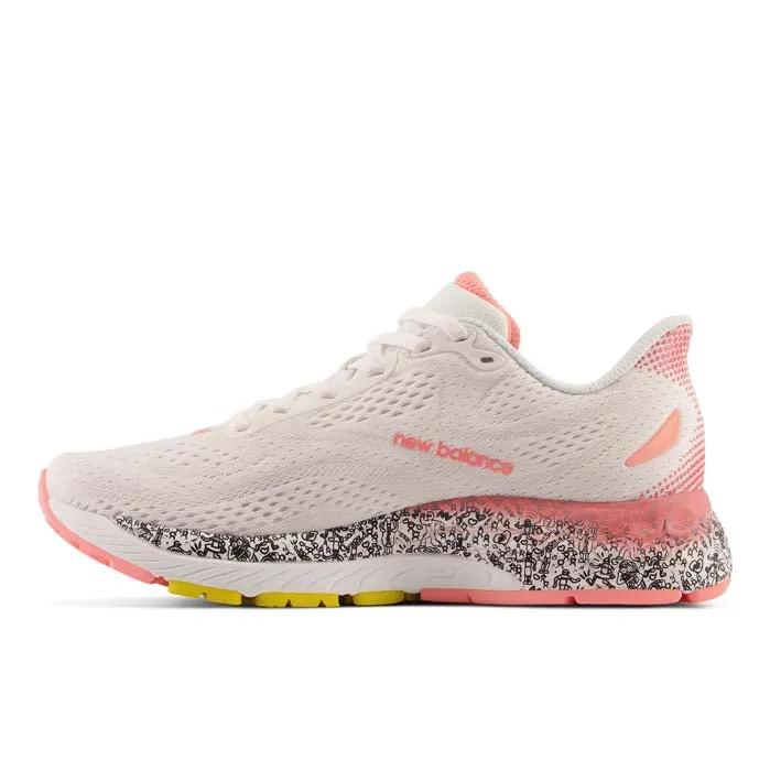 Womens New Balance Fresh Foam 880 V13 in White/Grapefruit