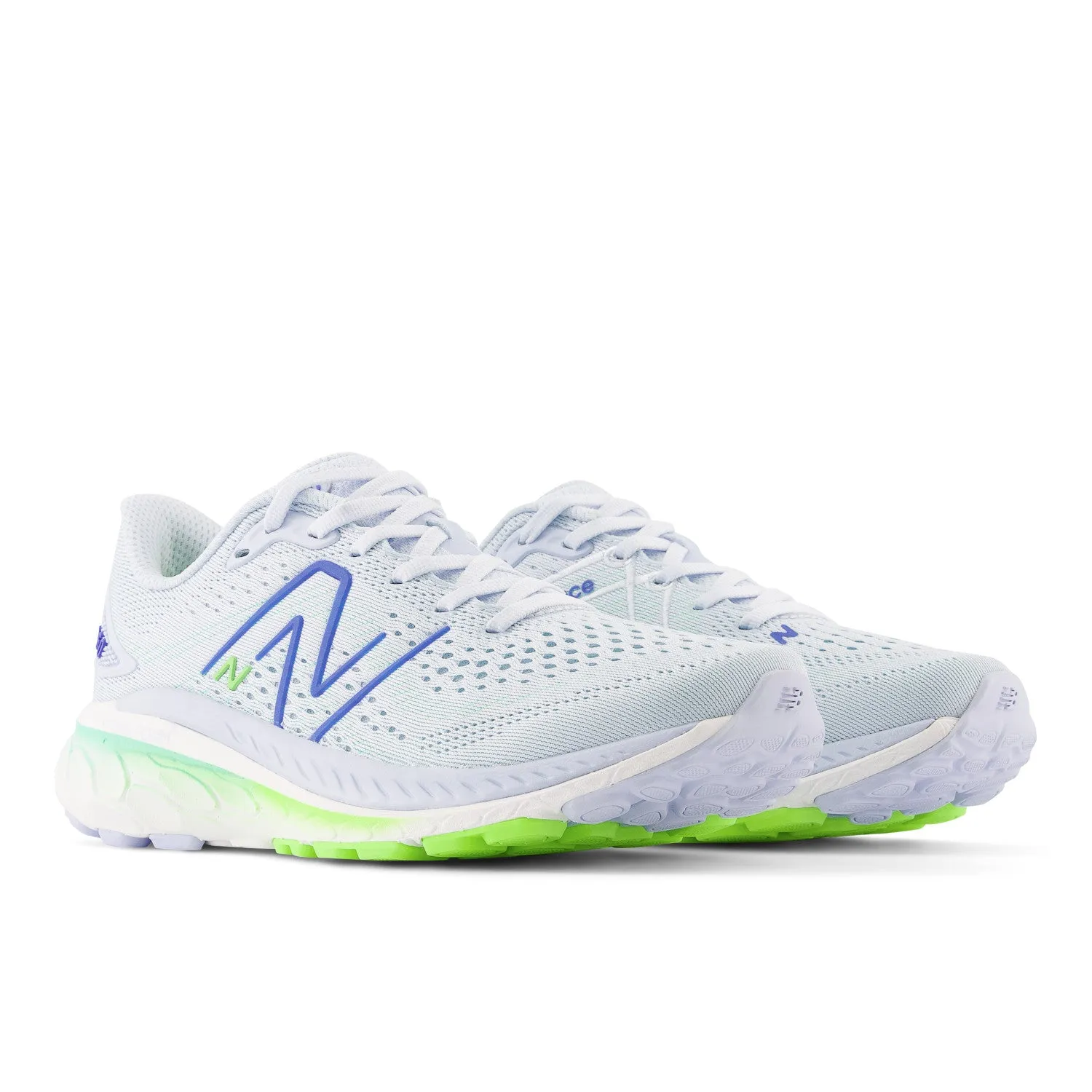 Women's New Balance Fresh Foam X 860v13 Color: Starlight with Pixel Green and Bright Lapis