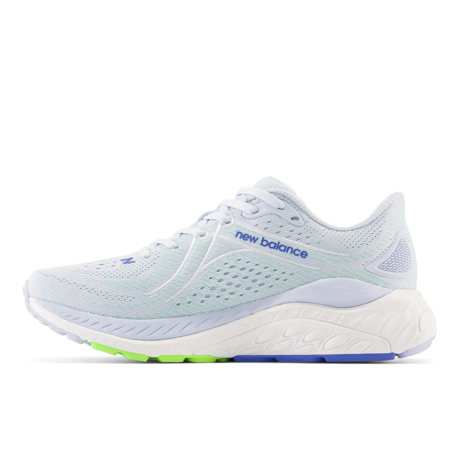 Women's New Balance Fresh Foam X 860v13 Color: Starlight with Pixel Green and Bright Lapis