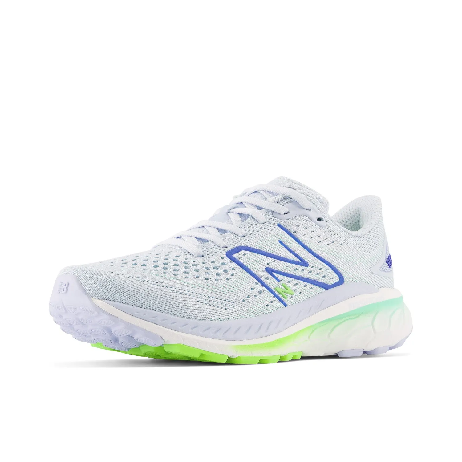 Women's New Balance Fresh Foam X 860v13 Color: Starlight with Pixel Green and Bright Lapis