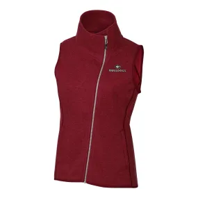 Women's Cutter & Buck Red Georgia Bulldogs Mainsail Full-Zip Vest