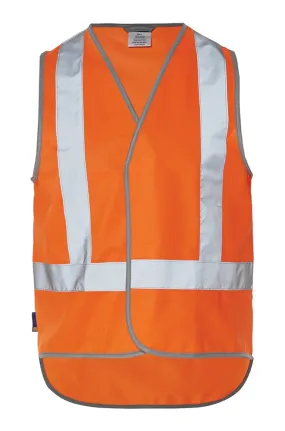 Workhorse MVE019 High Visibility Safety Vest - H-Back + Tail - Polyester Tricot - Orange - Small