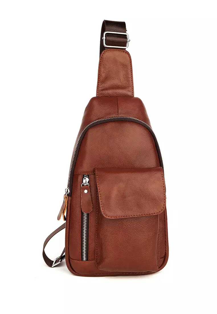 XAFITI Men's cowhide casual multi-functional shoulder crossbody bag